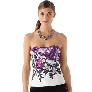 WHBM iconic winter floral bustier.